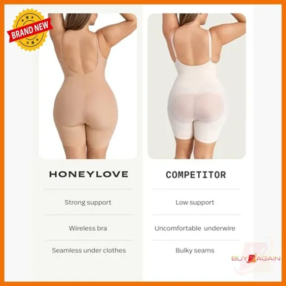 Low-Back Bodysuit Shapewear Tummy Control Compression X-Large